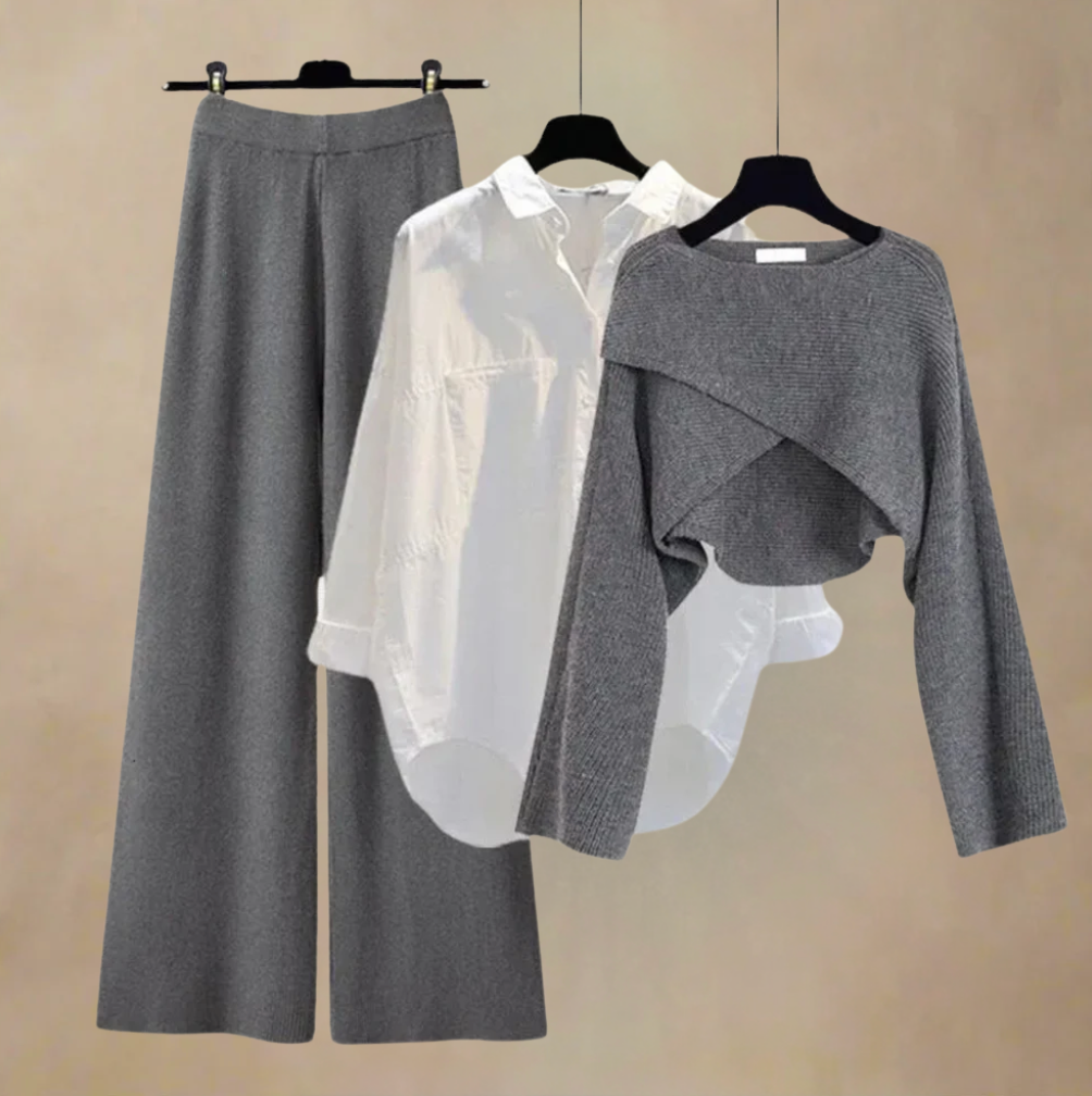 Tina™ | Luxe Driedelige Kasjmier Set