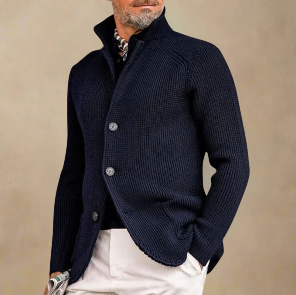 🔥 DAVID – Knaplukket Strikket Cardigan 🔥