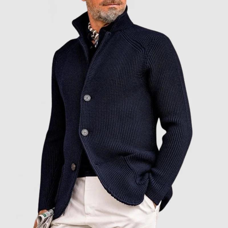🔥 DAVID – Knaplukket Strikket Cardigan 🔥