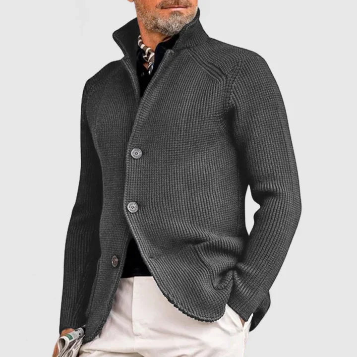 🔥 DAVID – Knaplukket Strikket Cardigan 🔥