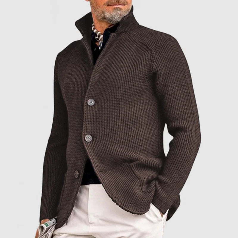 🔥 DAVID – Knaplukket Strikket Cardigan 🔥
