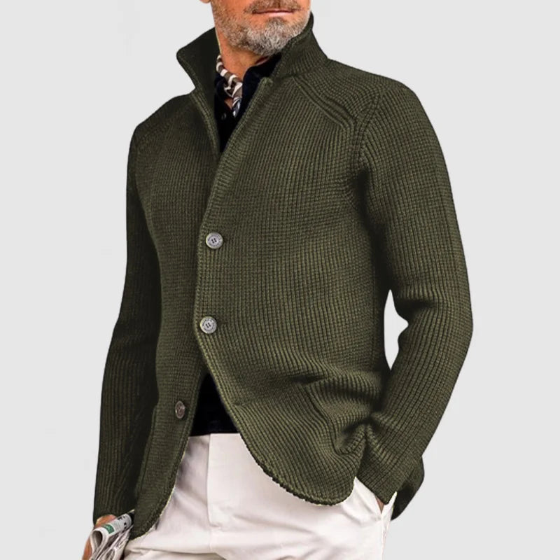 🔥 DAVID – Knaplukket Strikket Cardigan 🔥